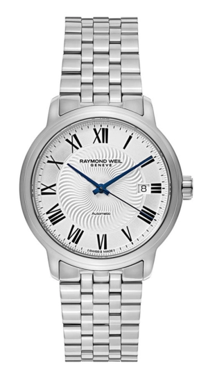 Raymond Weil Maestro Automatic Stainless Steel Mens Watch Silver Design Dial Calendar 2237-ST-00659