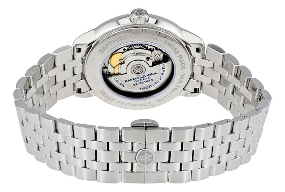 Raymond Weil Maestro Automatic Stainless Steel Mens Watch Silver Design Dial Calendar 2237-ST-00659