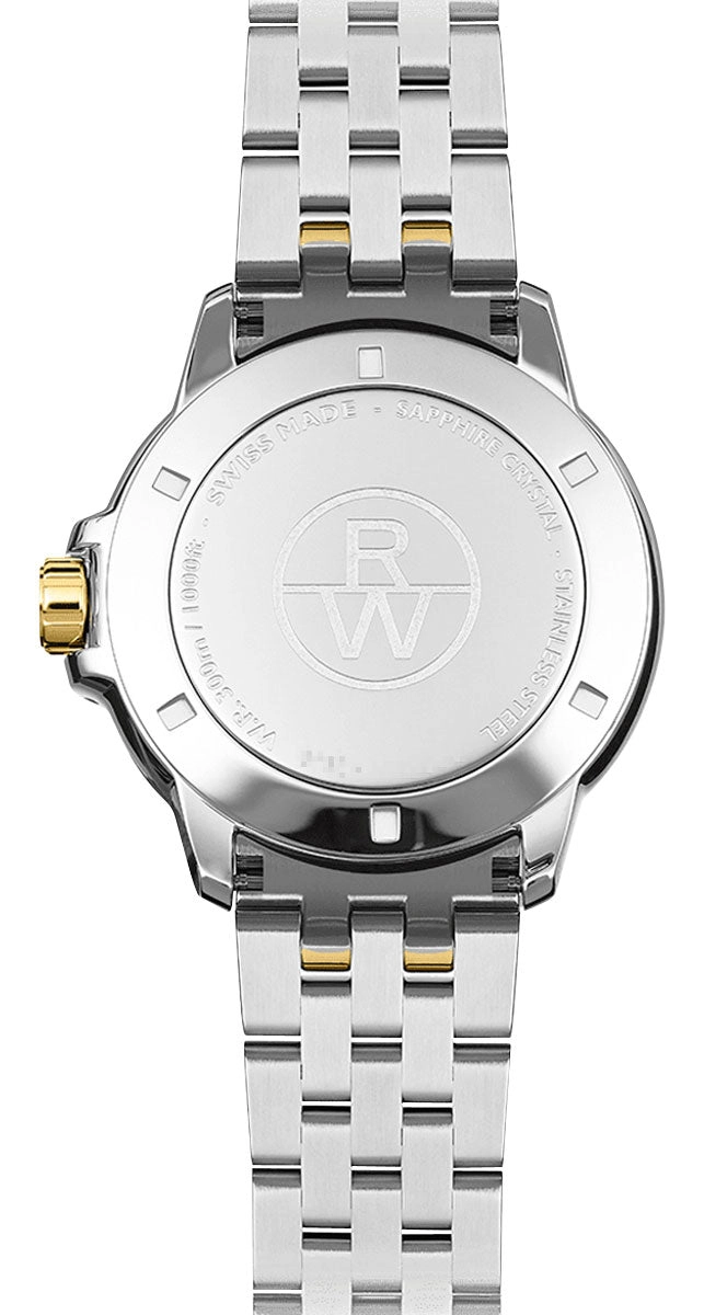 Raymond Weil Tango Two-Tone Stainless Steel Blue Dial Date Divers Quartz Mens Watch 8160-STP-00508
