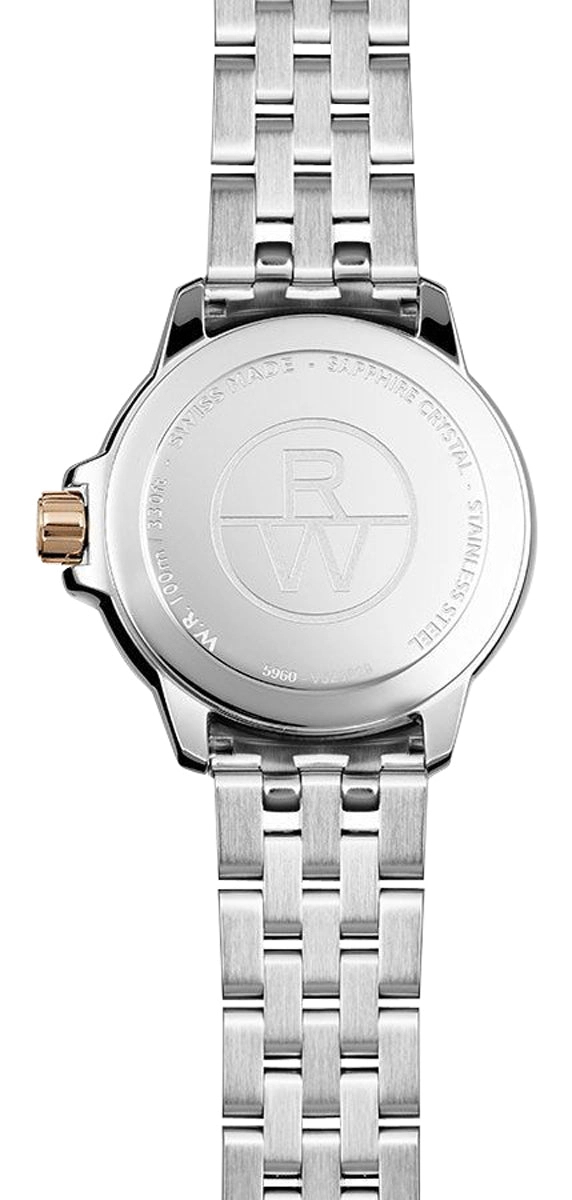 Raymond Weil Tango Two-Tone Stainless Steel Mother-of-Pearl Dial Diamonds Date Quartz Womens Watch 5960-SP5-00995