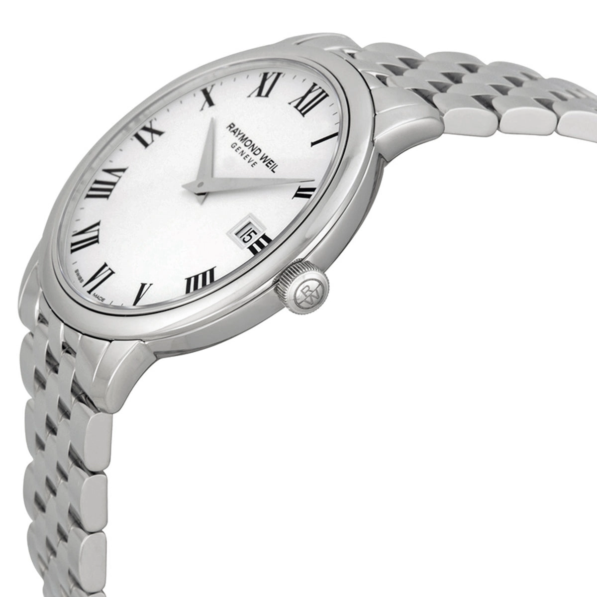 Raymond Weil Toccata Stainless Steel White Dial Date Quartz Mens Watch 5488-ST-00300