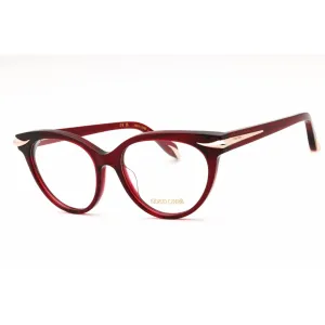 Roberto Cavalli Women's Eyeglasses - Transparent Dark Bordeaux Full Rim | VRC018M 0954