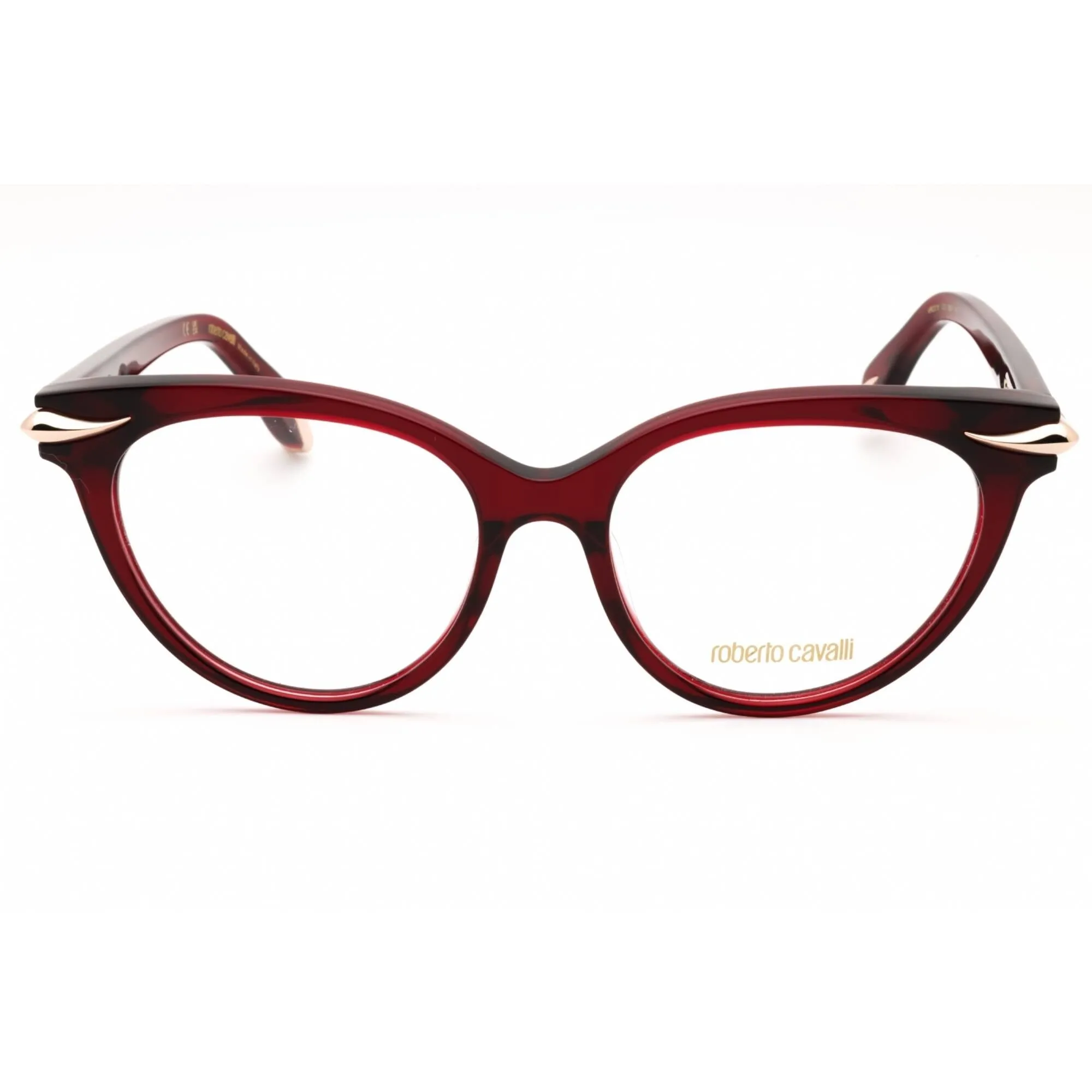 Roberto Cavalli Women's Eyeglasses - Transparent Dark Bordeaux Full Rim | VRC018M 0954