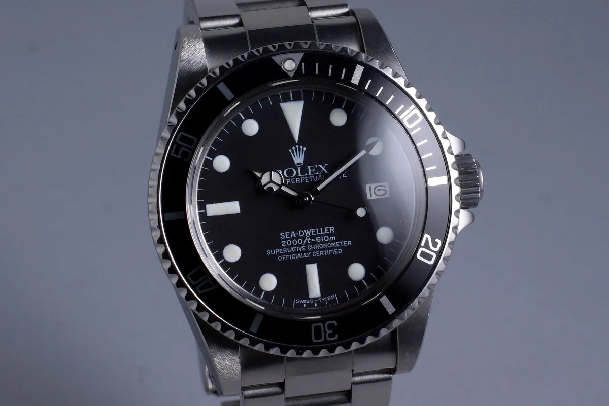 Rolex Sea Dweller 1665 with Service Dial and Case