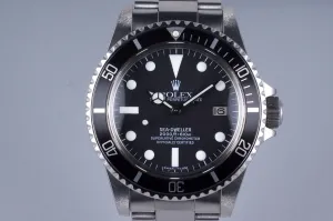 Rolex Sea Dweller 1665 with Service Dial and Case