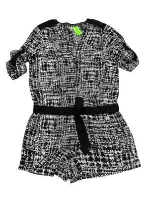 Romper By Bcbgmaxazria In Black & Cream, Size:S