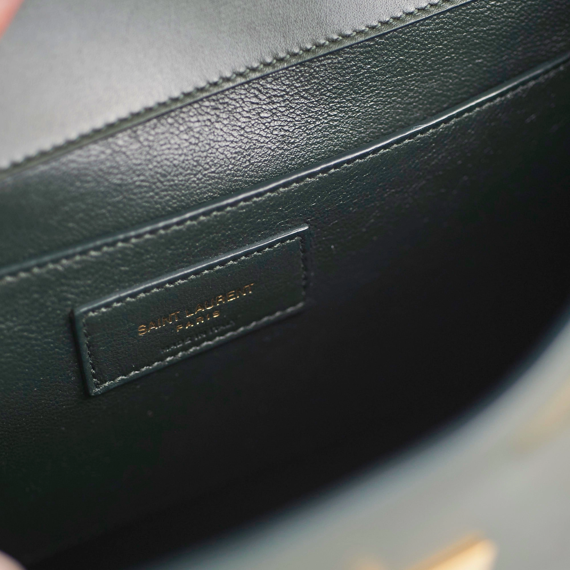 Saint Laurent YSL Manhattan Shoulder Bag Dark Green