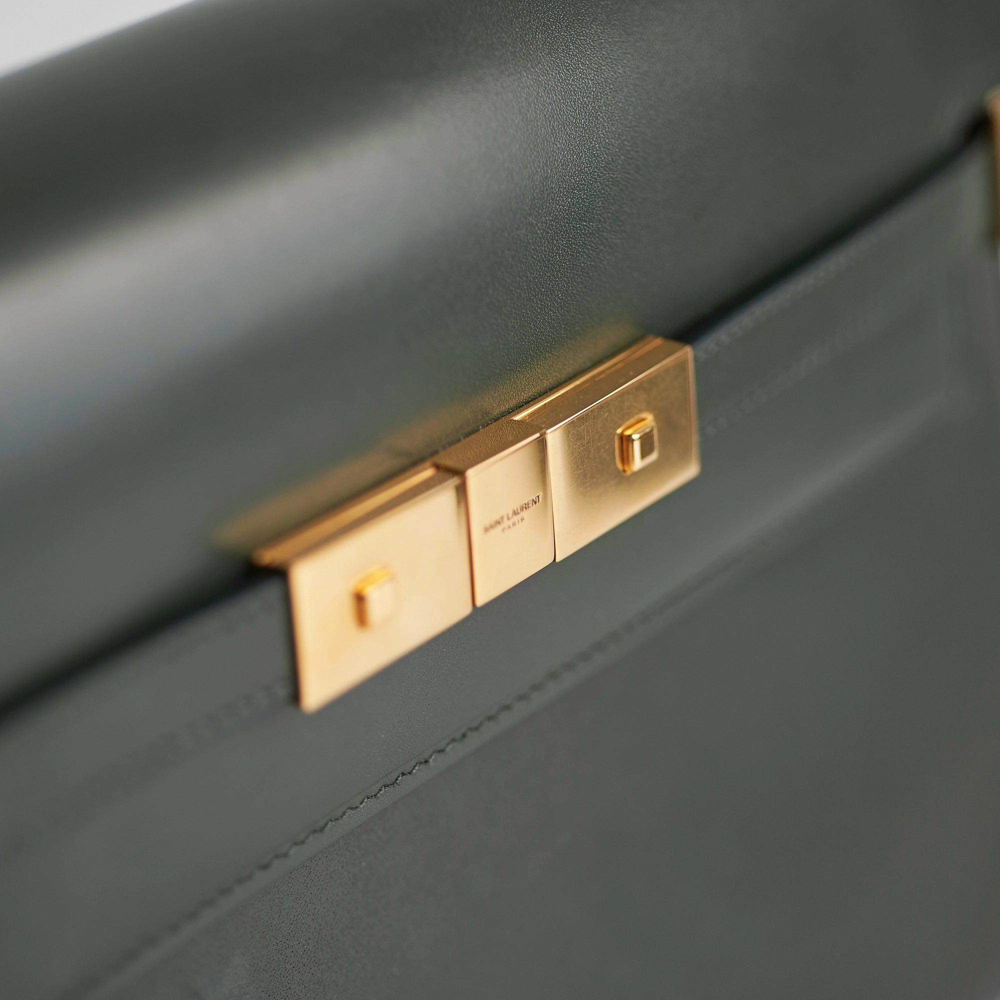 Saint Laurent YSL Manhattan Shoulder Bag Dark Green