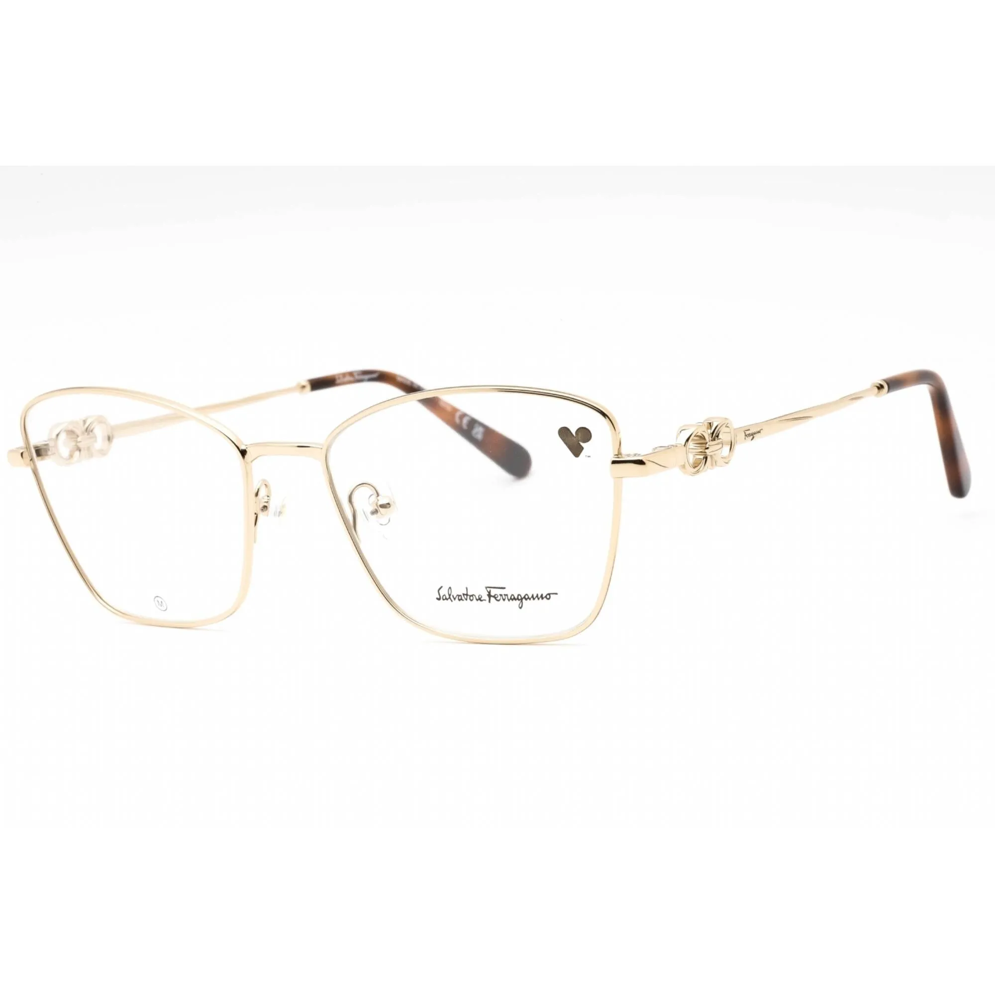 Salvatore Ferragamo Women's Eyeglasses - Gold Cat Eye Full Rim Frame | SF2224 710