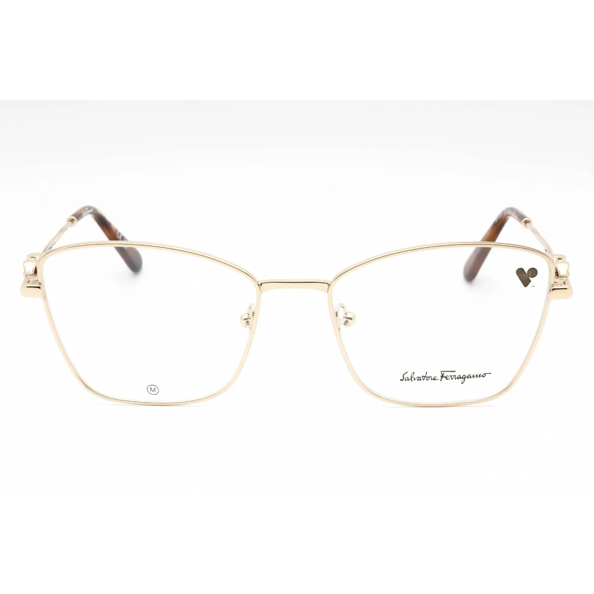 Salvatore Ferragamo Women's Eyeglasses - Gold Cat Eye Full Rim Frame | SF2224 710