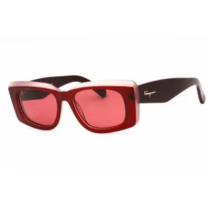 Salvatore Ferragamo Women's Sunglasses - Burgundy Rectangular Frame | SF1079S 614