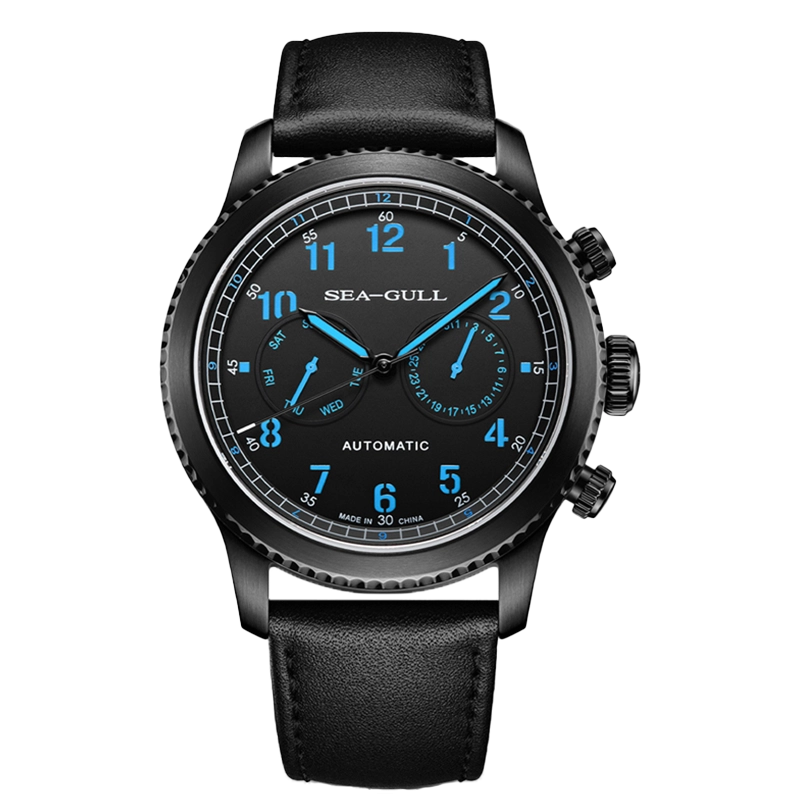 Seagull Watch | Aviation Dual Time Zone Pilot Automatic Sports Watch 43mm