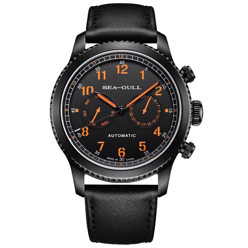 Seagull Watch | Aviation Dual Time Zone Pilot Automatic Sports Watch 43mm