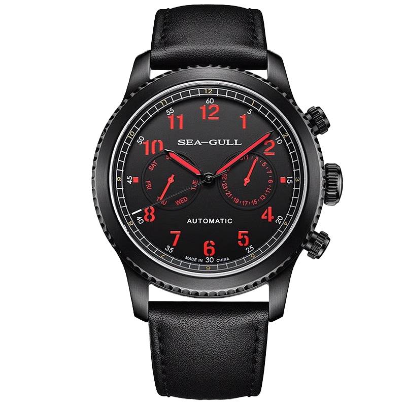 Seagull Watch | Aviation Dual Time Zone Pilot Automatic Sports Watch 43mm