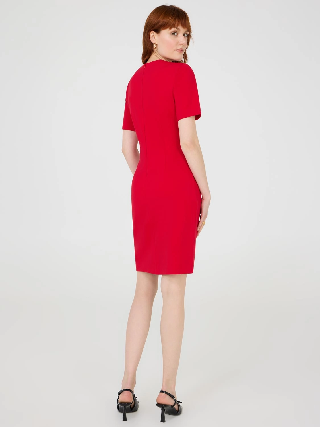Short Sleeve Button-Front Dress