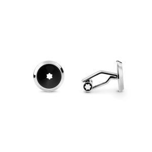 Star Cufflinks With Black Resin MB118607