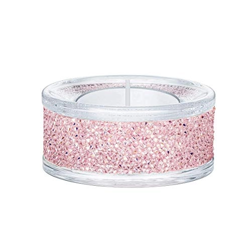 SWAROVSKI Shimmer, Pink Tea Light Holder, One Size