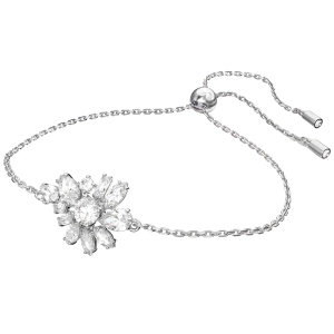 Swarovski Women's Bracelet - Gema White Flower Mixed Cuts Rhodium Plated | 5644684