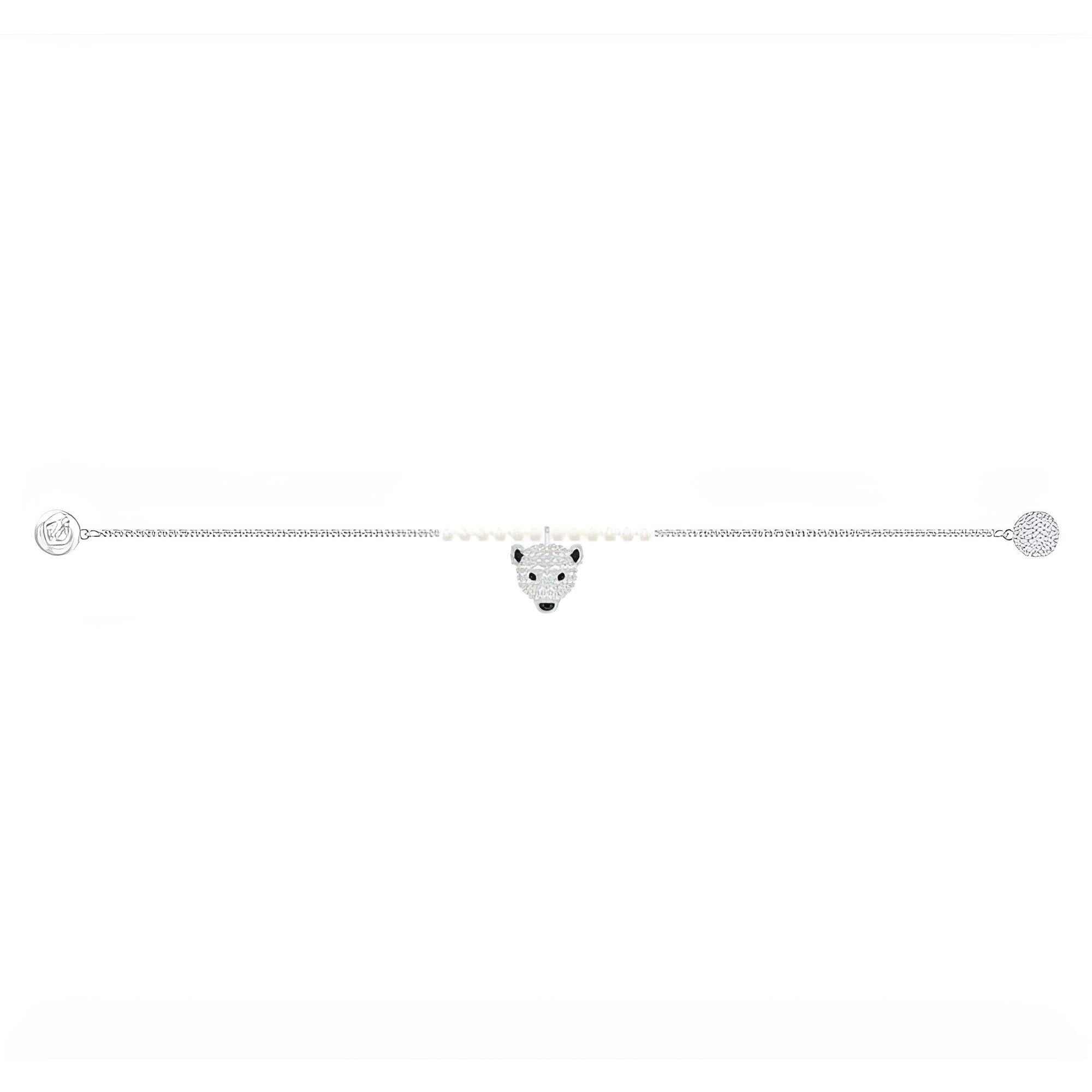 Swarovski Women's Bracelet - Polar Bestiary Rhodium Plated White Pearls | 5493706