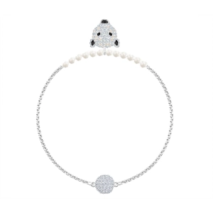 Swarovski Women's Bracelet - Polar Bestiary Rhodium Plated White Pearls | 5493706