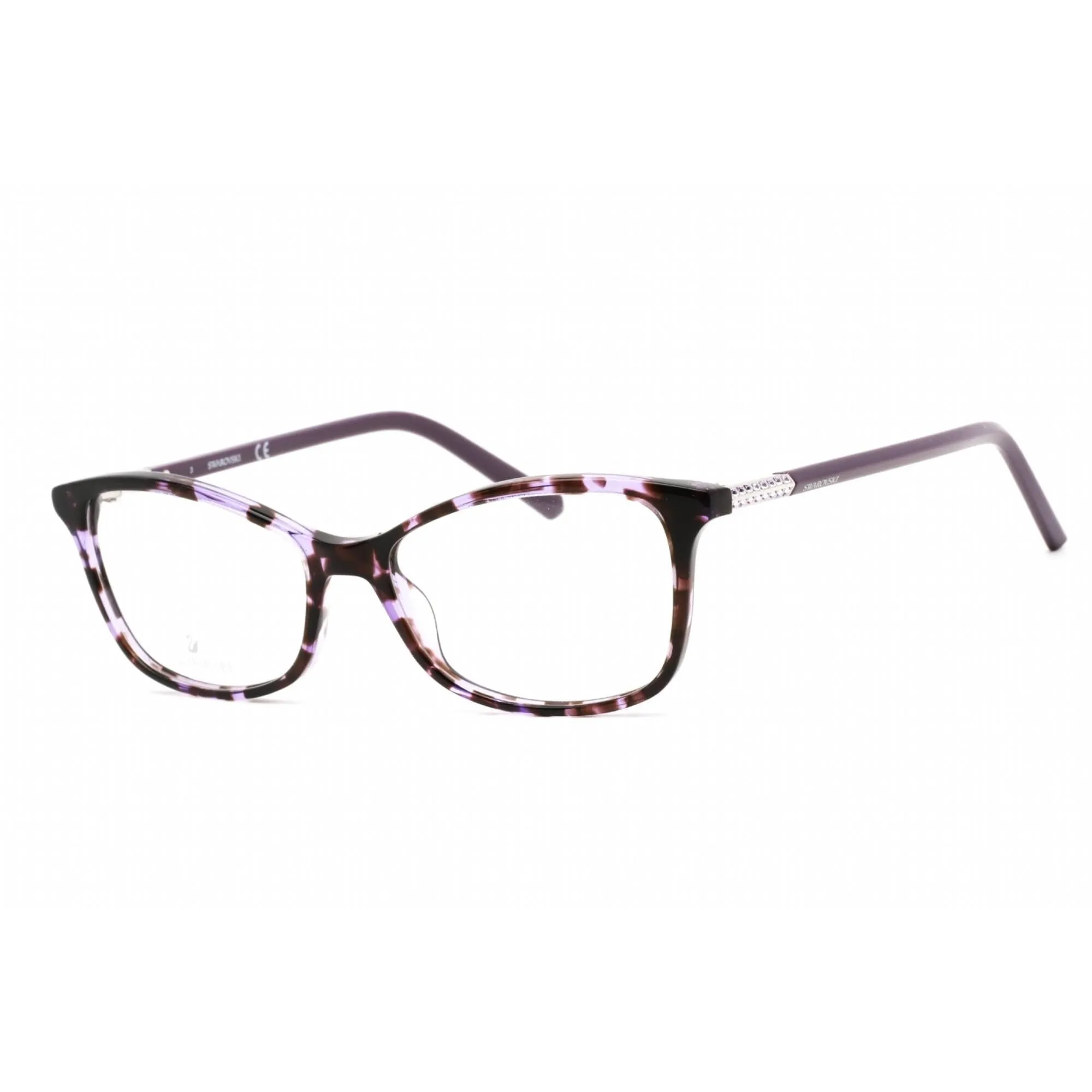Swarovski Women's Eyeglasses - Cat Eye Shape Colored Havana Plastic Frame | SK5239 055