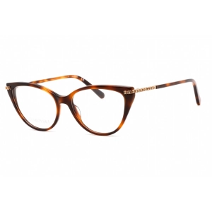Swarovski Women's Eyeglasses - Full Rim Cat Eye Dark Havana Plastic Frame | SK5425 052