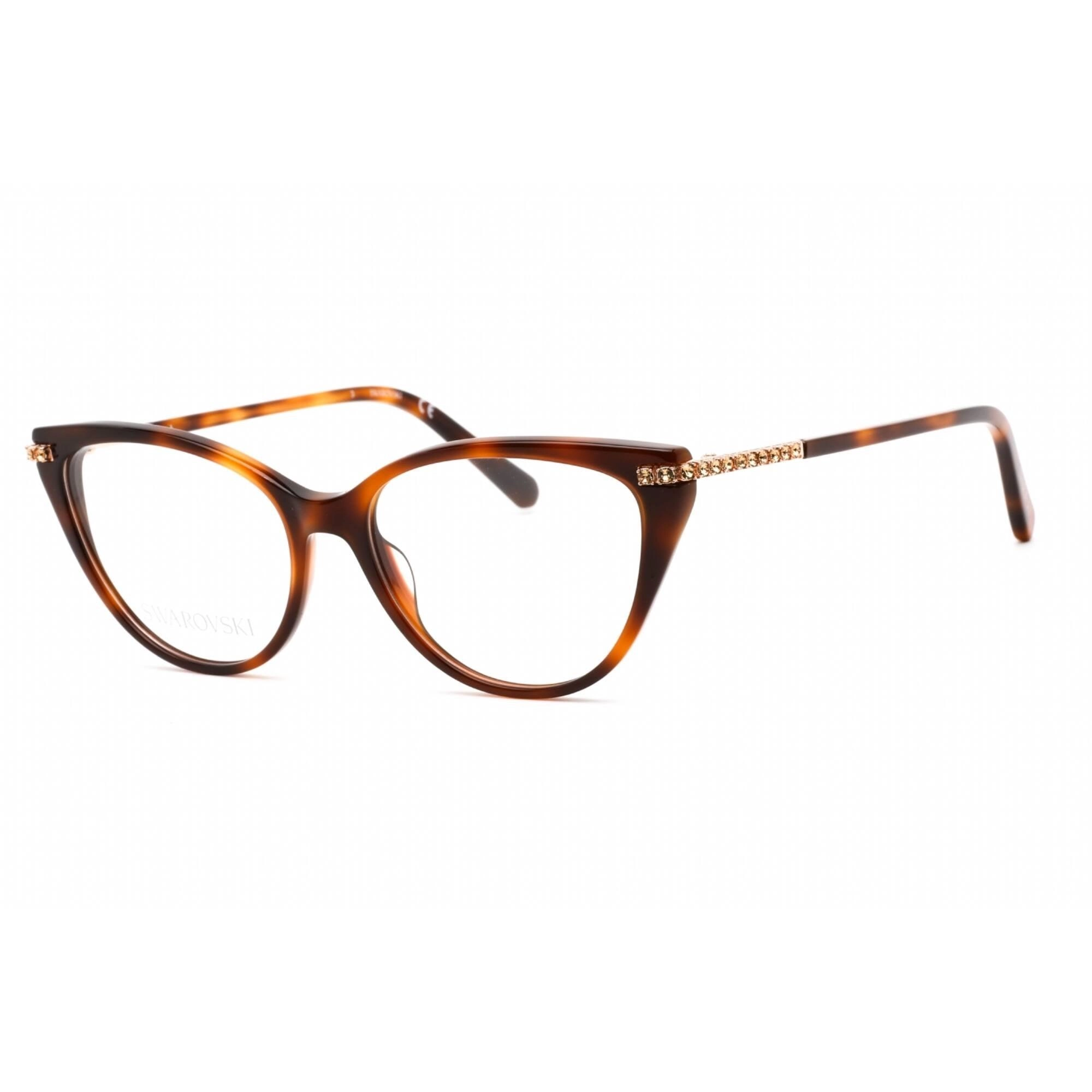 Swarovski Women's Eyeglasses - Full Rim Cat Eye Dark Havana Plastic Frame | SK5425 052