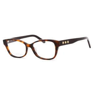 Swarovski Women's Eyeglasses - Full Rim Cat Eye Dark Havana Plastic Frame | SK5430 052