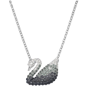 Swarovski Women's Pendant - Iconic Swan Grey Rhodium Plated Lobster Clasp | 5614103