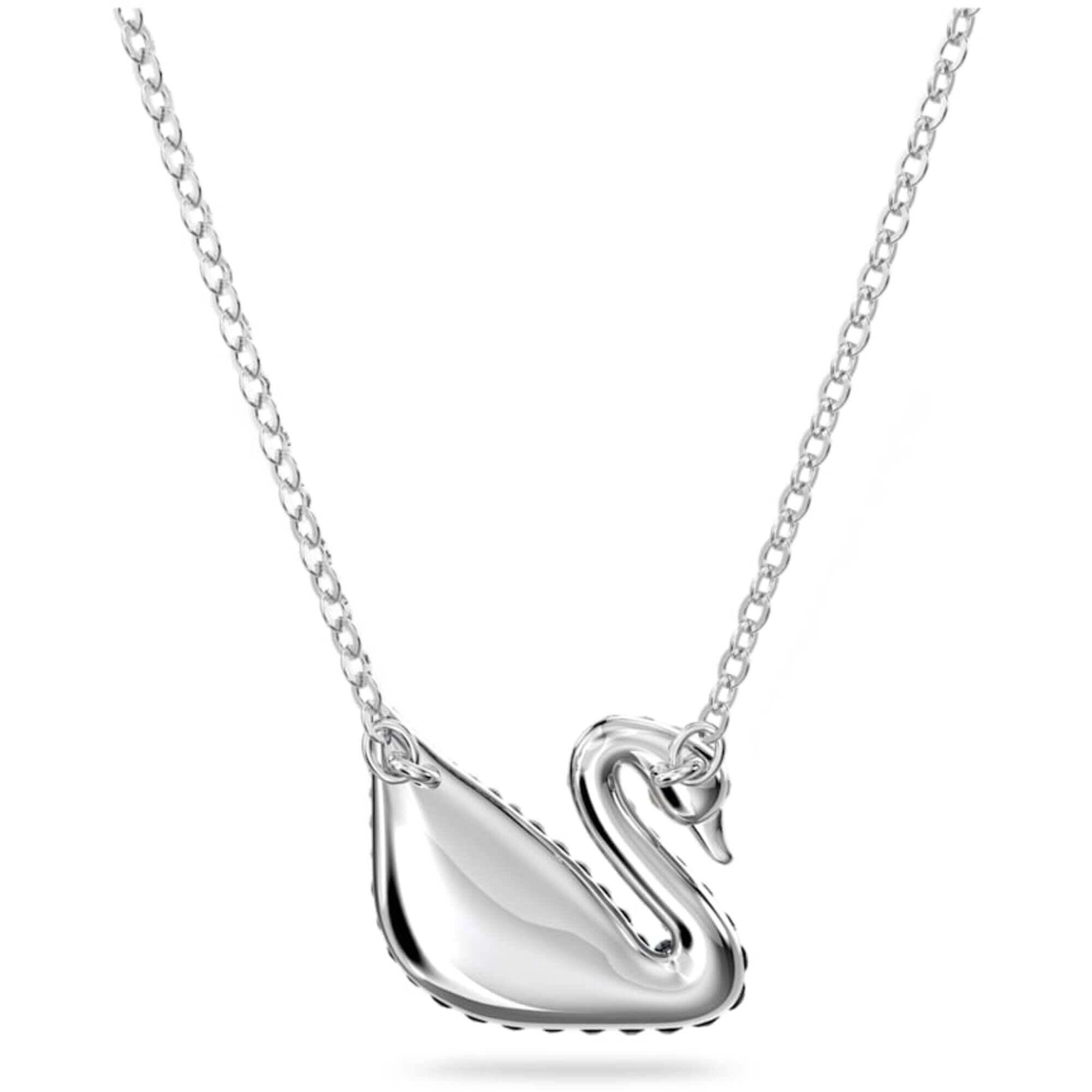 Swarovski Women's Pendant - Iconic Swan Grey Rhodium Plated Lobster Clasp | 5614103