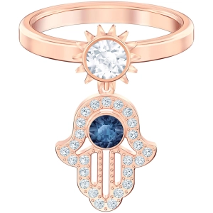 Swarovski Women's Ring - Duo Evil Symbolic Motif Rose Gold Plated, Size 6.75 | 5510068