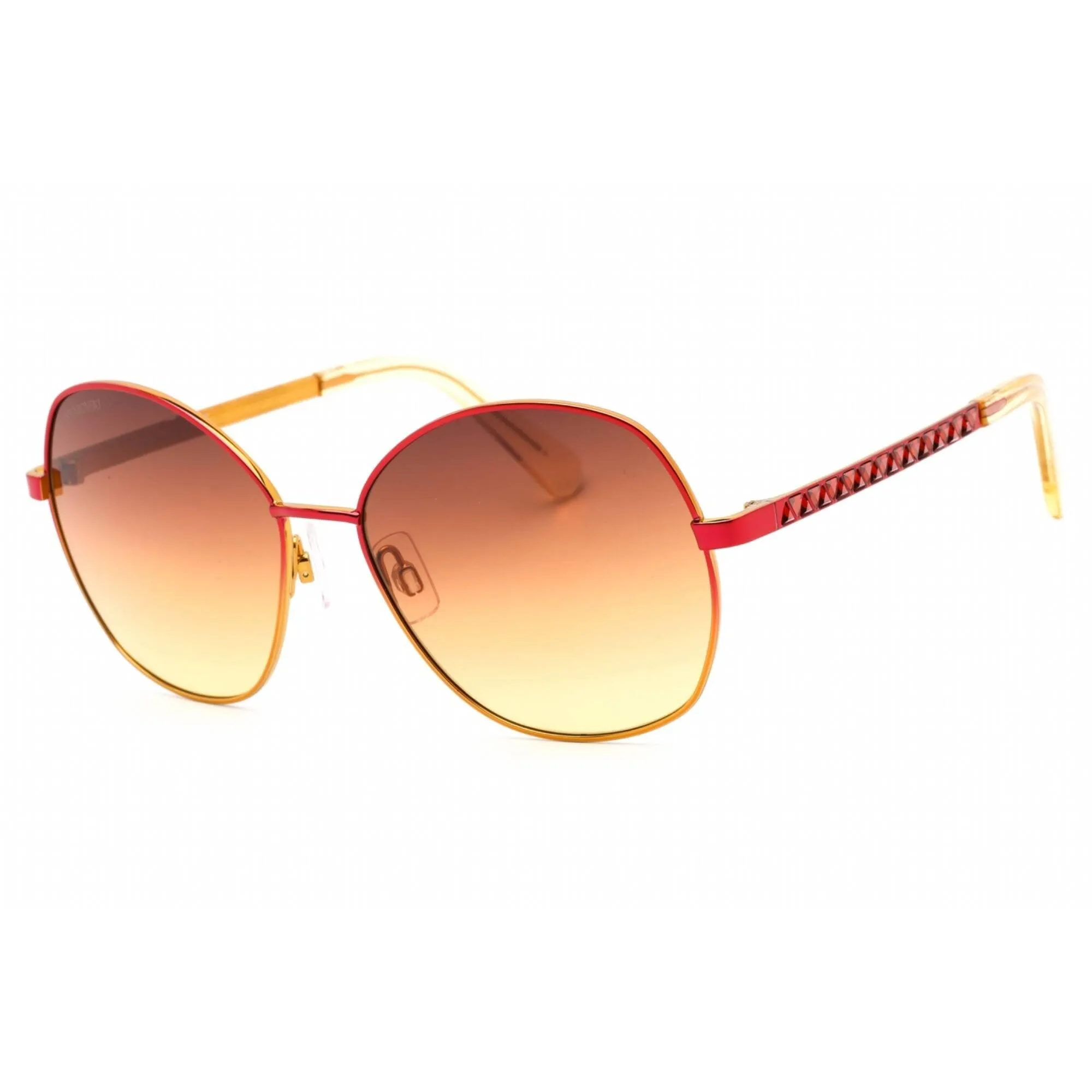 Swarovski Women's Sunglasses - Full Rim Bordeaux Metal Butterfly Frame | SK0368 71F
