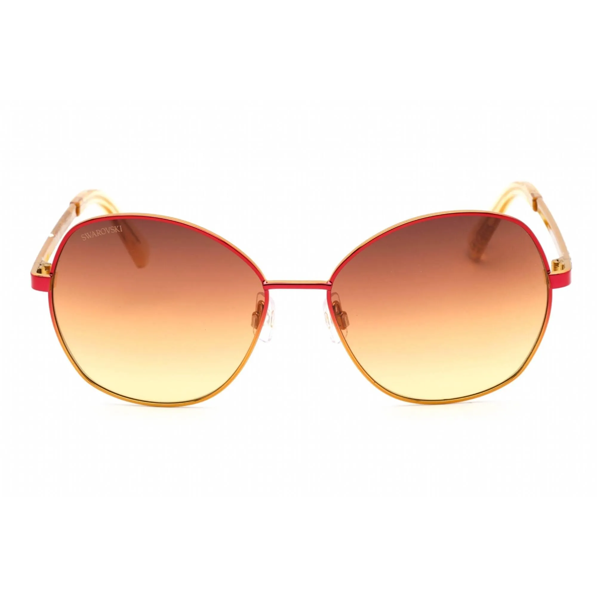 Swarovski Women's Sunglasses - Full Rim Bordeaux Metal Butterfly Frame | SK0368 71F