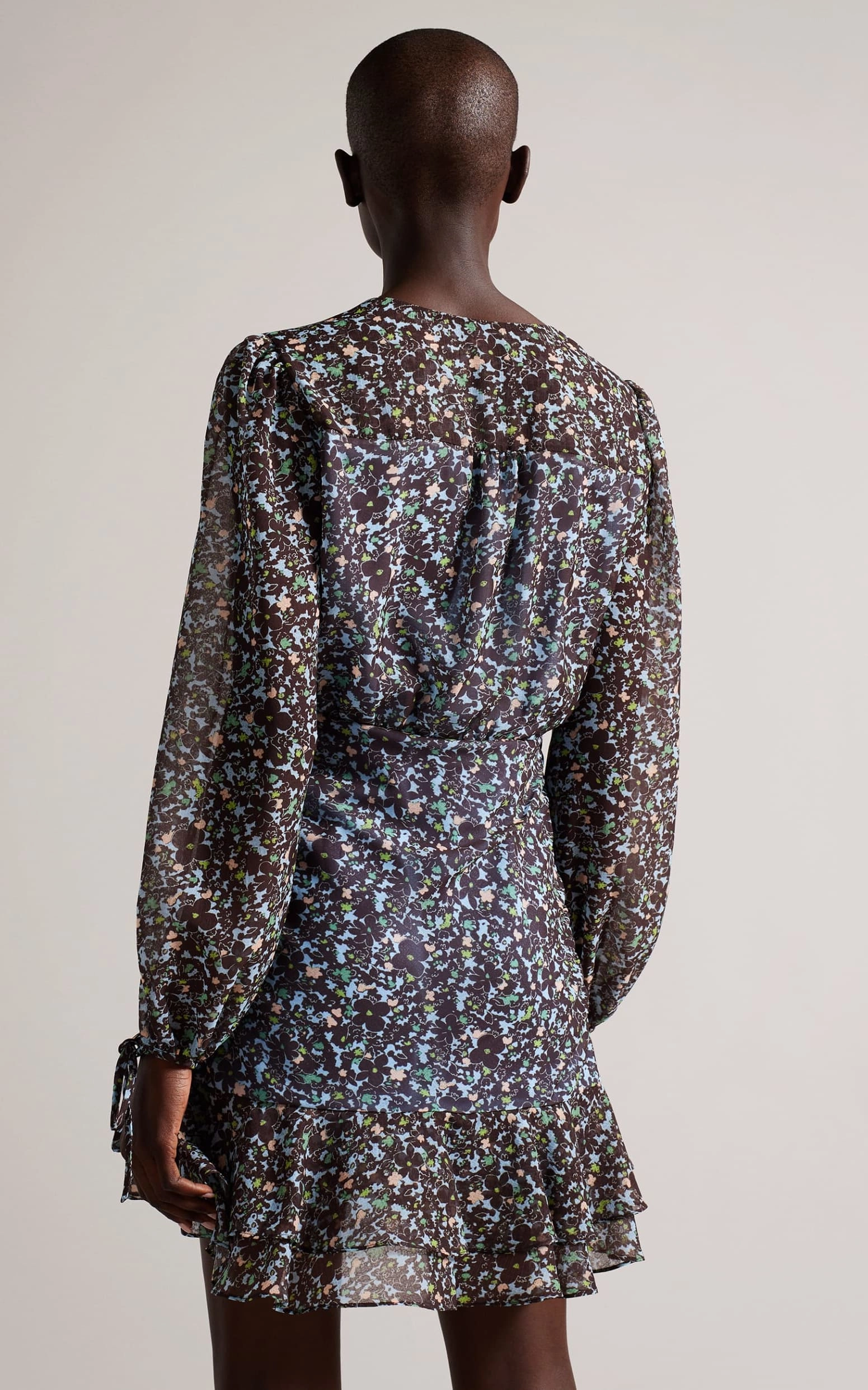 Ted Baker - Cherela Dropped Waist Ruched Long Sleeve Dress
