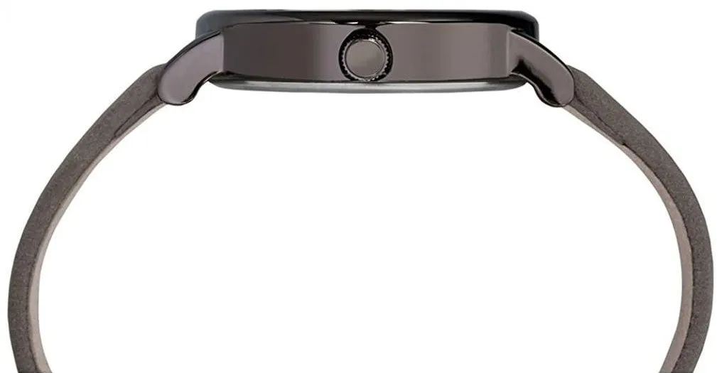 Timex Originals Gray Brass Gray Dial Gray Leather Strap Quartz Womens Watch TW2P96400