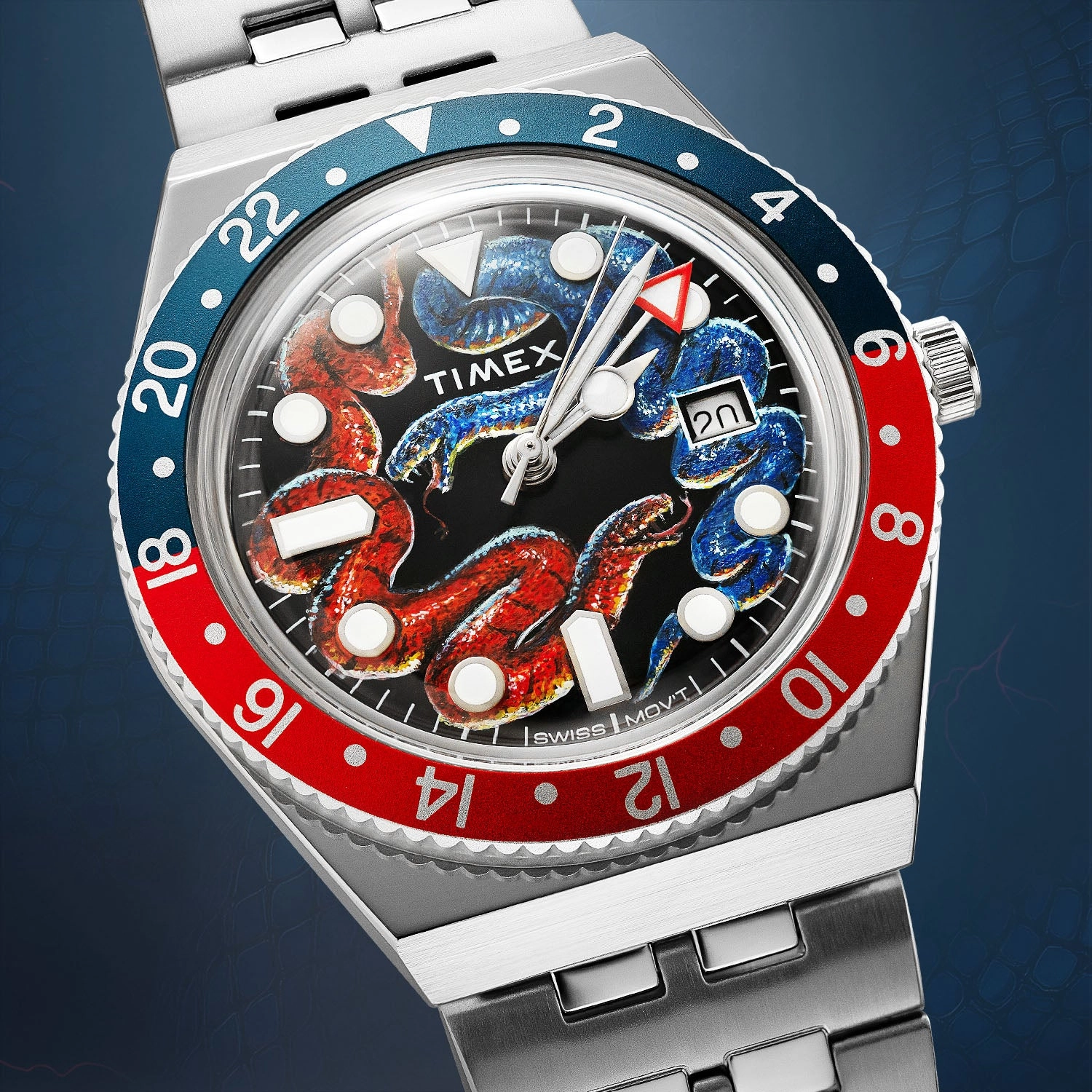 Timex Q GMT Twin Serpents
