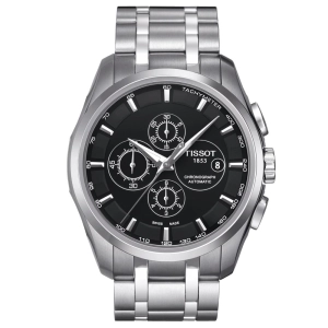 Tissot Couturier 43mm Black Dial Automatic Chronograph Gents Watch T0356271105100