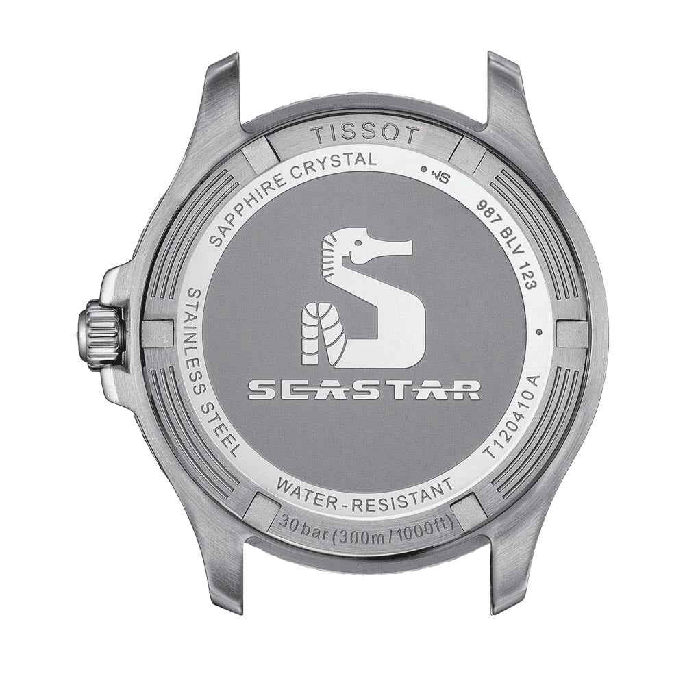 Tissot Seastar 1000 Black Dial 40mm Gold PVD Steel Gents Quartz Watch T1204102205100