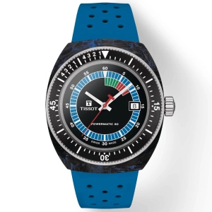 Tissot Sideral Blue 41mm Steel & Forged Carbon Automatic Watch T1454079705701