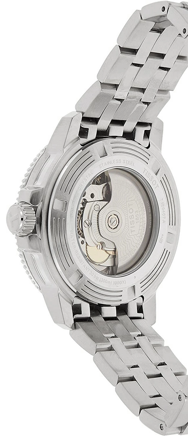 Tissot T-Sport Seastar 1000 Automatic Powermatic 80 Stainless Steel Black Dial Date Divers Mens Watch T120.407.11.051.00