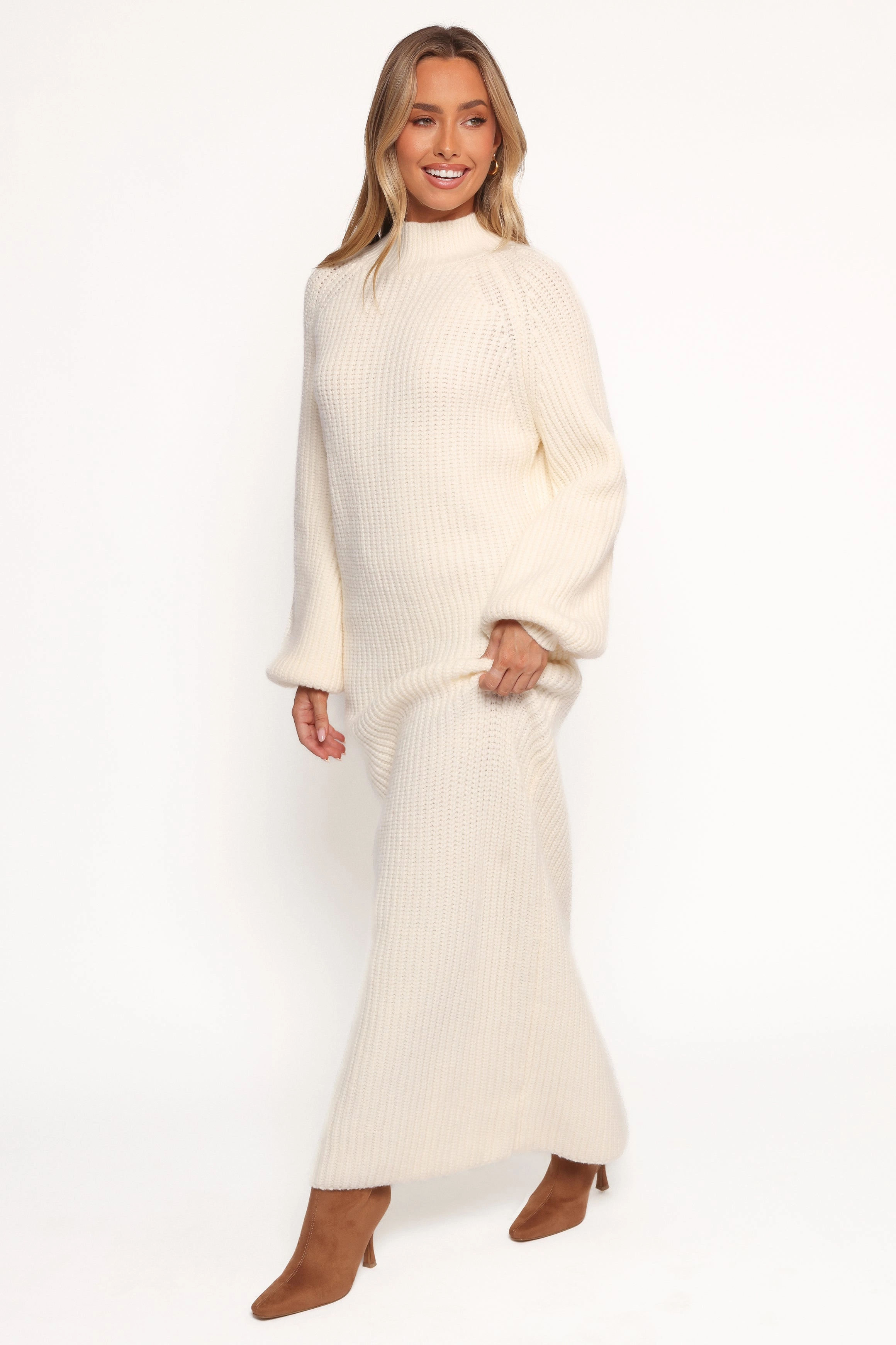 Tobin Knit Maxi Dress - Cream
