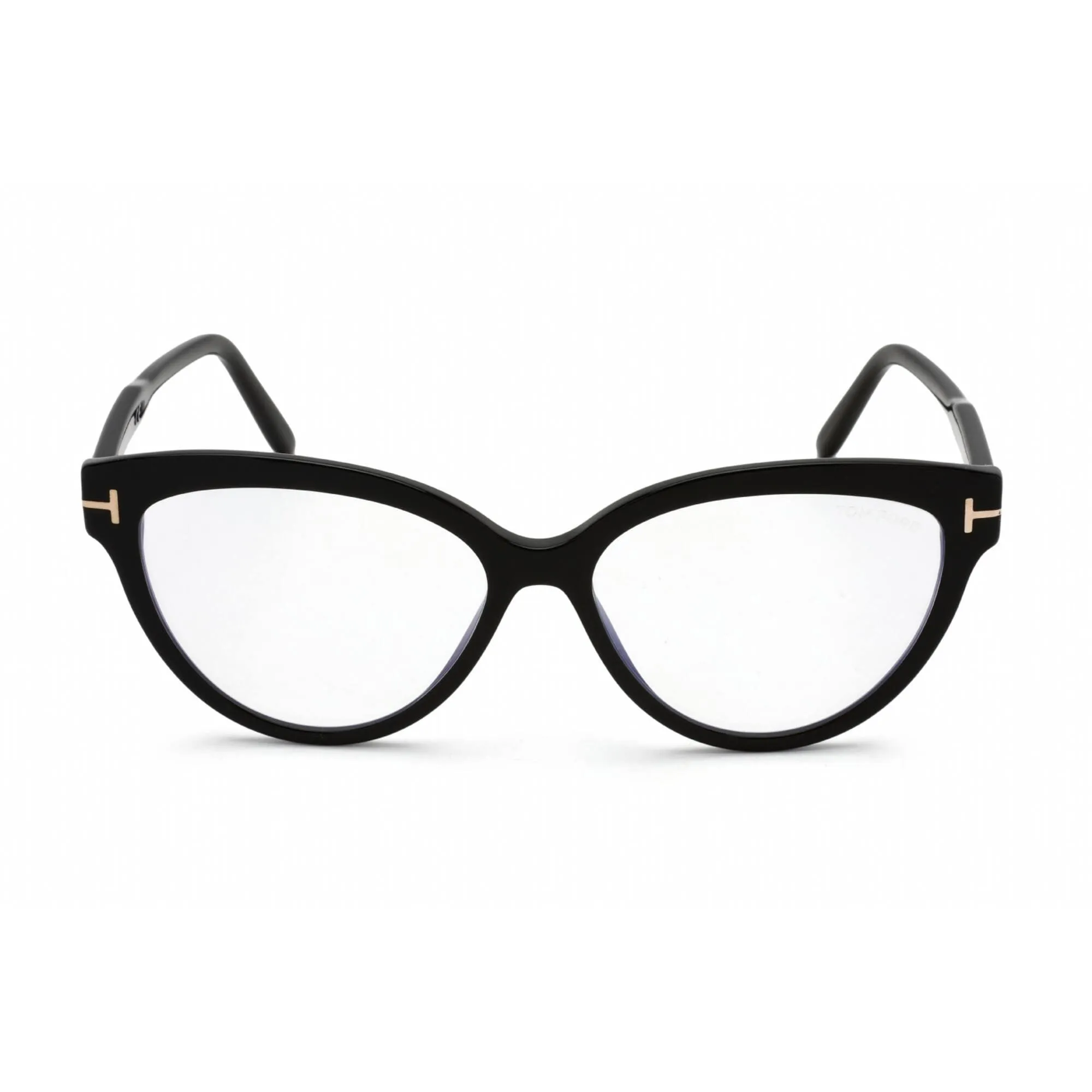 Tom Ford Women's Eyeglasses - Shiny Black Plastic Cat Eye Shape Frame | FT5763-B 001
