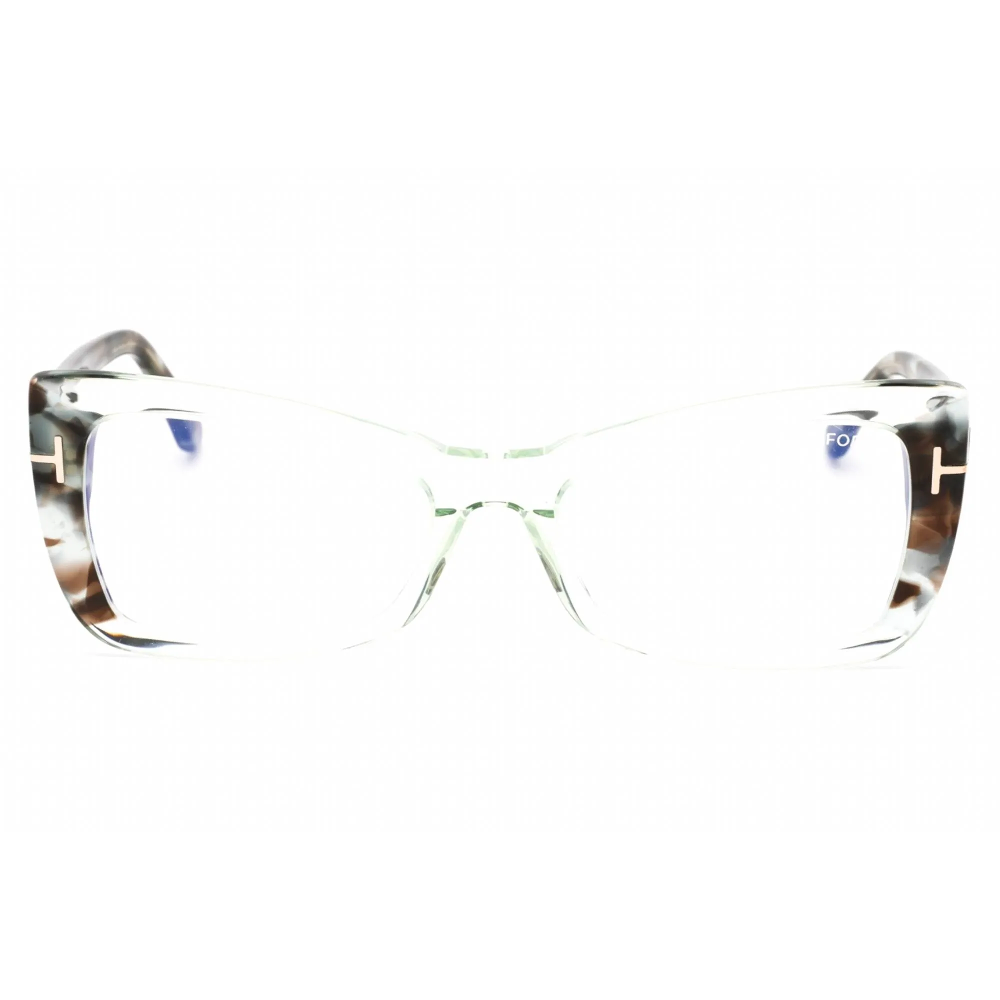 Tom Ford Women's Eyeglasses - Shiny Light Green Plastic Cat Eye Frame | FT5879-B 093