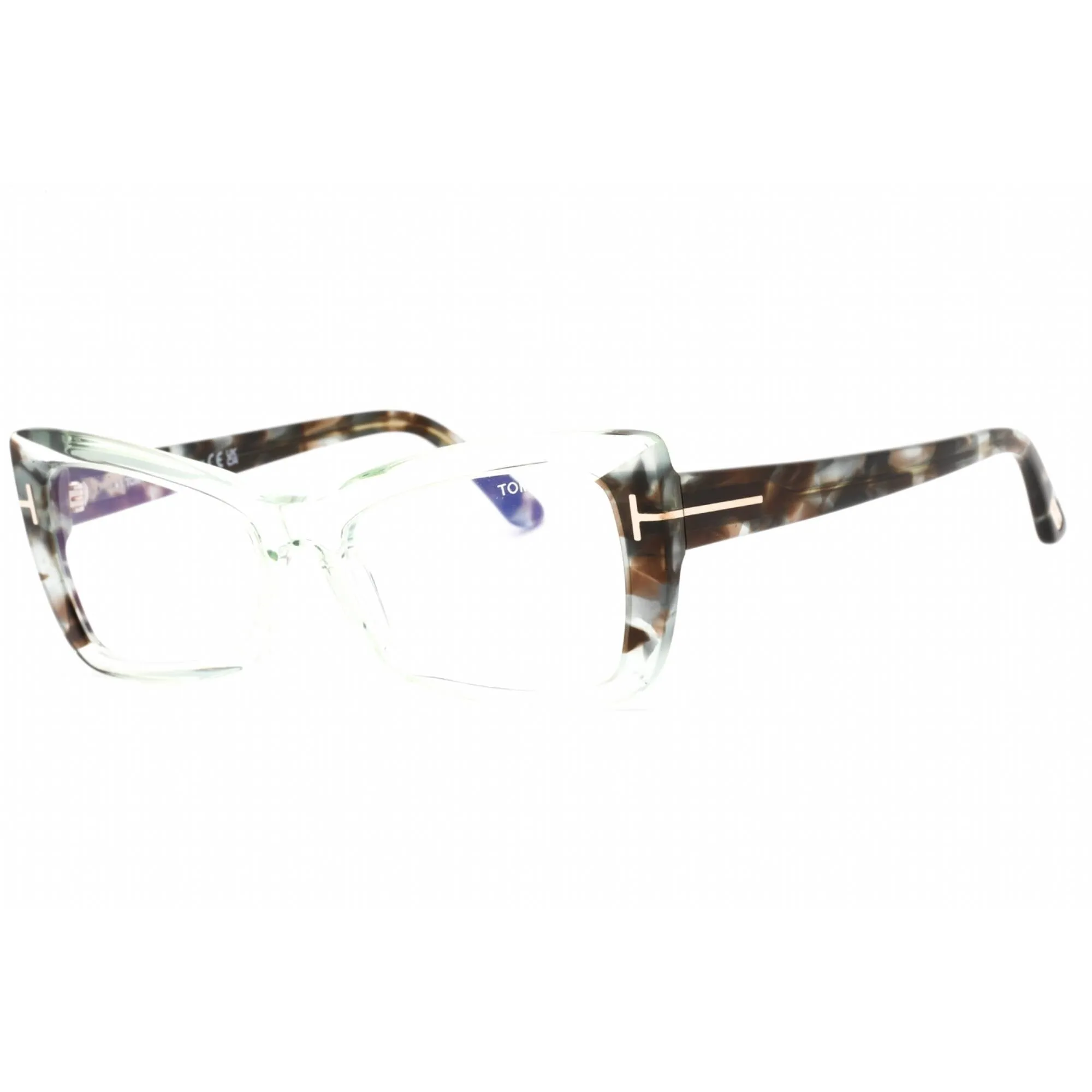 Tom Ford Women's Eyeglasses - Shiny Light Green Plastic Cat Eye Frame | FT5879-B 093
