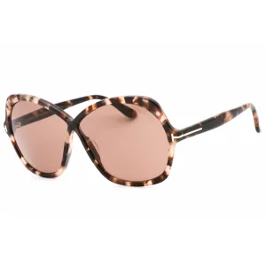 Tom Ford Women's Sunglasses - Coloured Havana Butterfly Frame Violet Lens | FT1013 55Y