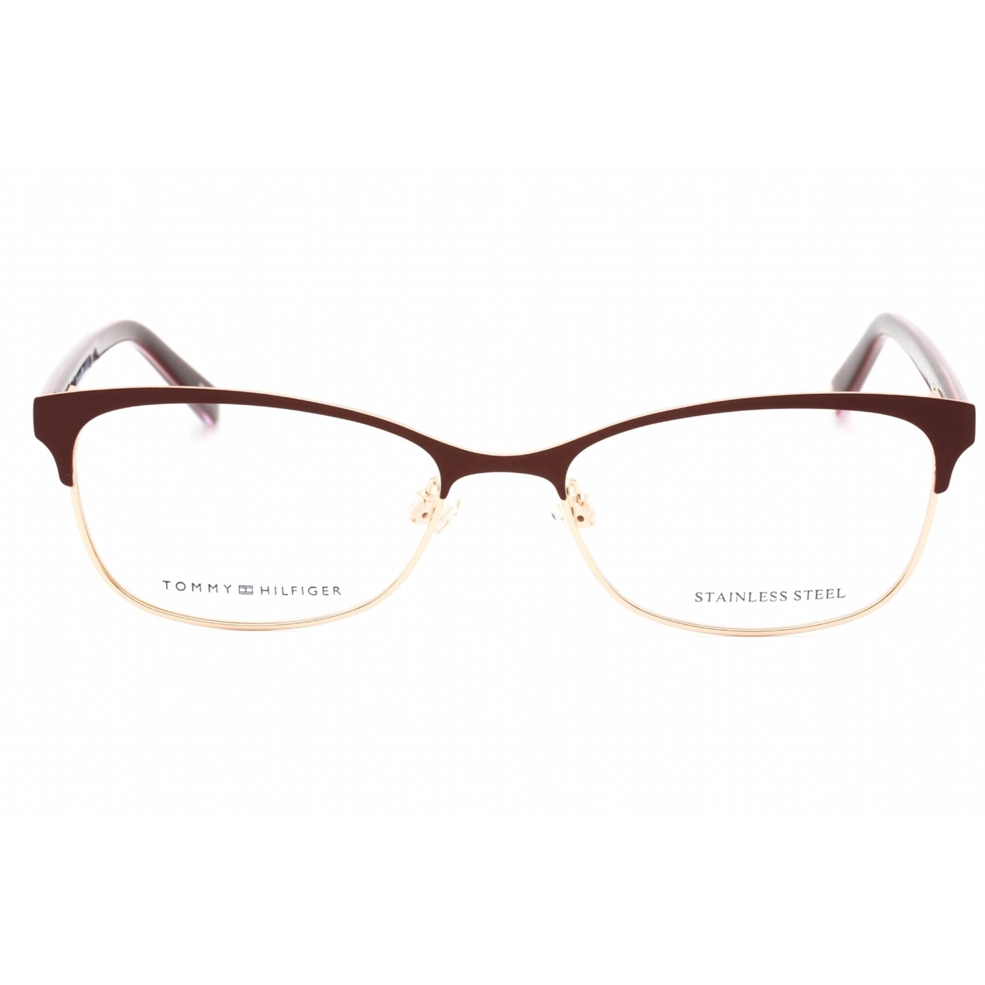 Tommy Hilfiger Women's Eyeglasses - Red Gold Metal Rectangular Frame | TH 1777 0DXL 00