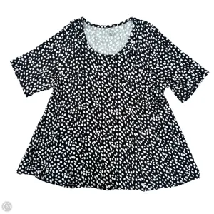 Top Short Sleeve By Lane Bryant In Black & White, Size: 3x