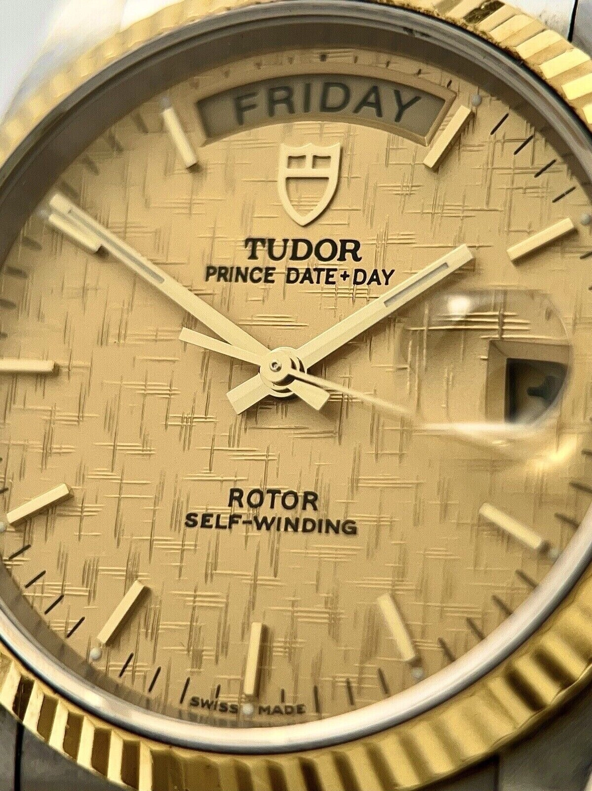 TUDOR Prince Date Day 76213 Champagne Dial Men's Two Tone Automatic Watch