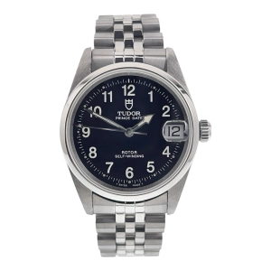 Tudor Prince Date Stainless Steel Black Dial 32mm Automatic Unisex Watch 72000