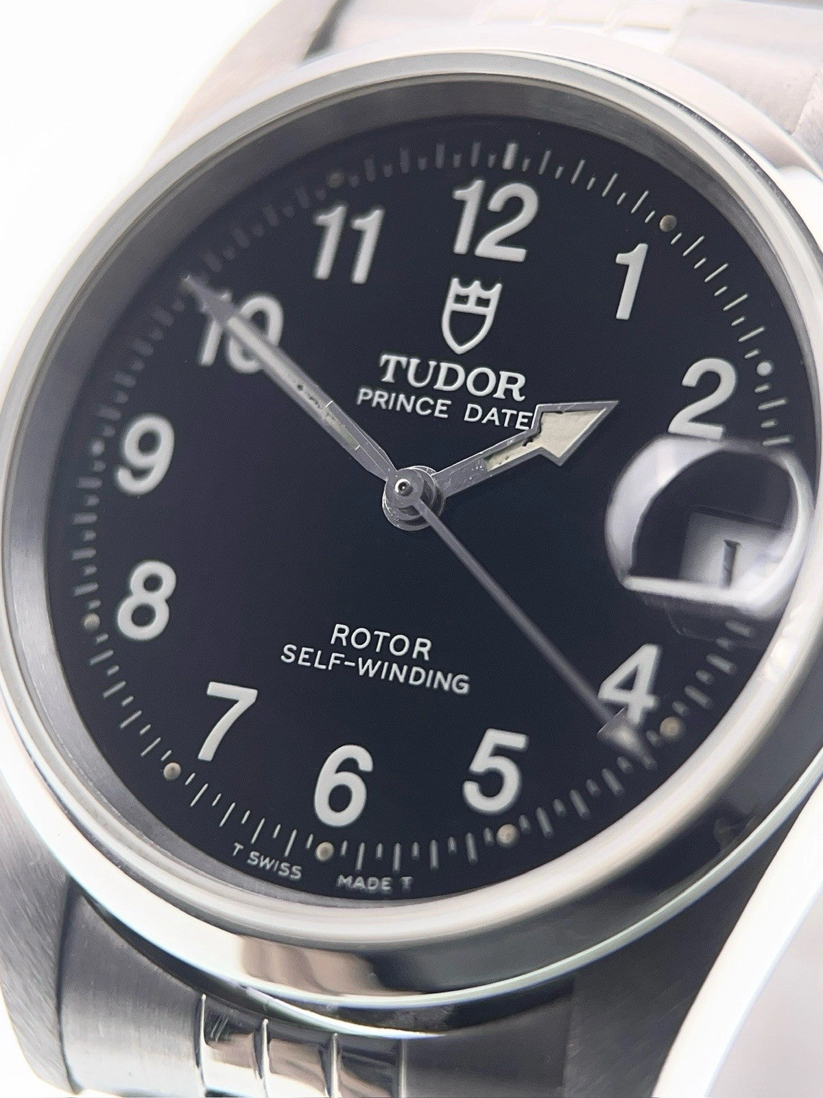 Tudor Prince Date Stainless Steel Black Dial 32mm Automatic Unisex Watch 72000